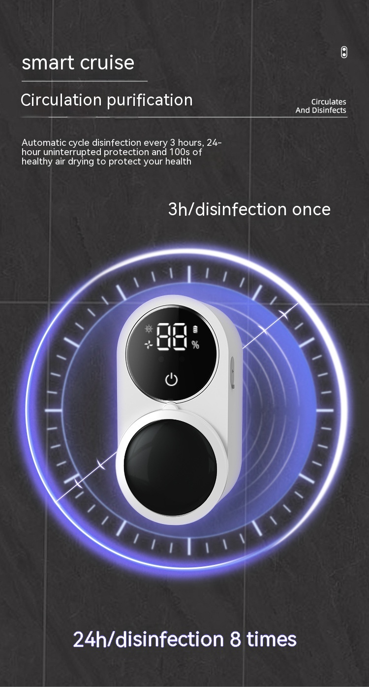 Esterilizador UV para Cepillos de Dientes con Pantalla Digital
