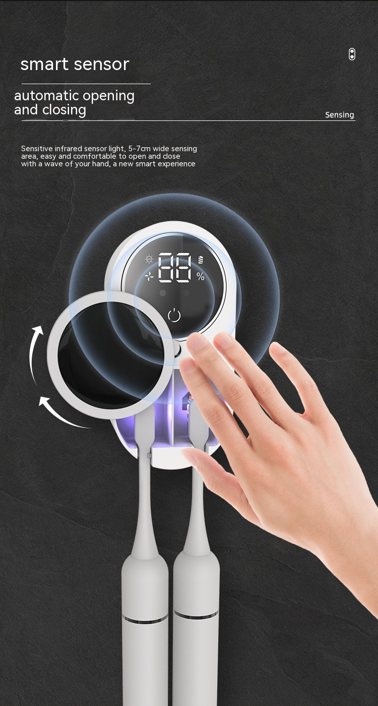 Esterilizador UV para Cepillos de Dientes con Pantalla Digital